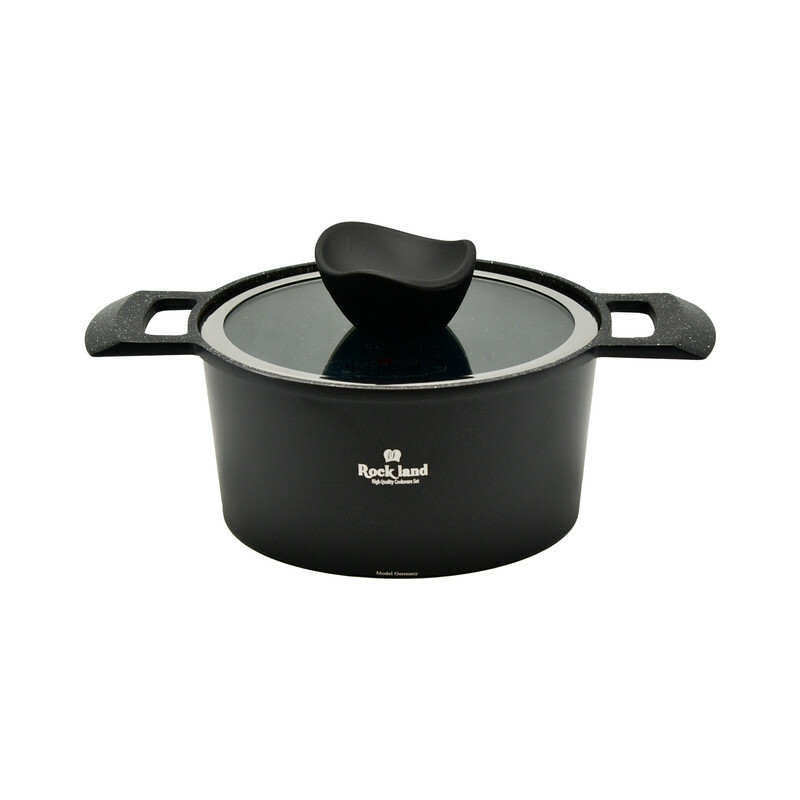 قابلمه تک چدن گرانیت راکلند مدل آلمانی سایز 16 رنگ مشکی