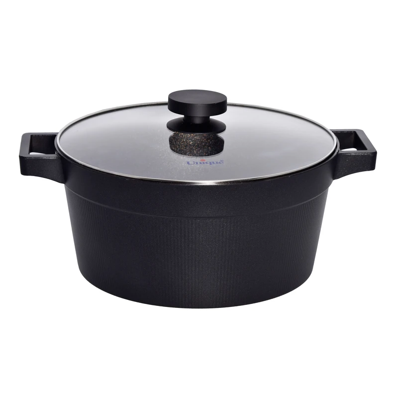 قابلمه چدن گرانیت سایز 32 یونیک کد 8910 مدل دیاموند رنگ مشکی