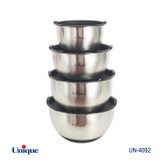 لگن 4 پارچه استیل درب دار یونیک کد 4092(ارسال رندوم)