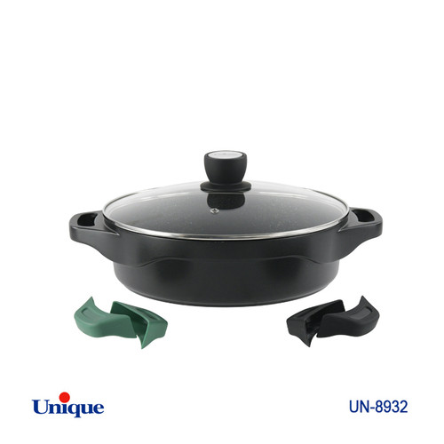 تابه سایز 28 گرانیت مدل هلیوس دارای دسته سیلیکون یونیک وارداتی کد 8932