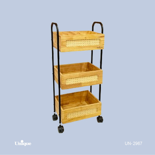 جا پیاز چوب حصیری 3طبقه یونیک کد 2967